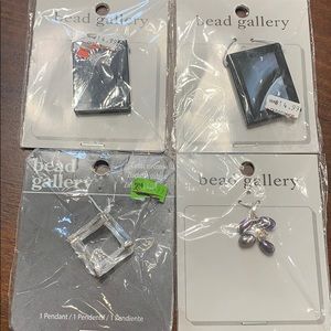 Bundle of 4 Bead Gallery Pendants